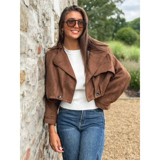 Veste en suédine Tylia - Marron