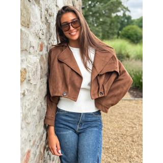 Veste en suédine Tylia - Marron