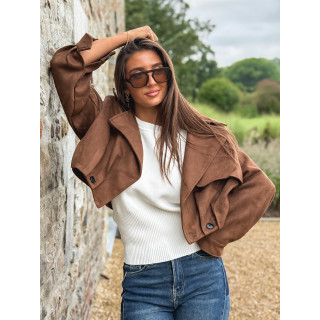 Veste en suédine Tylia - Marron