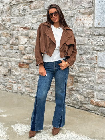 Veste en suédine Tylia - Marron