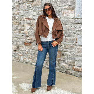 Veste en suédine Tylia - Marron