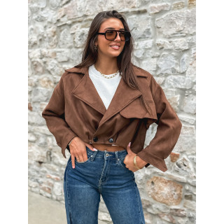Veste en suédine Tylia - Marron