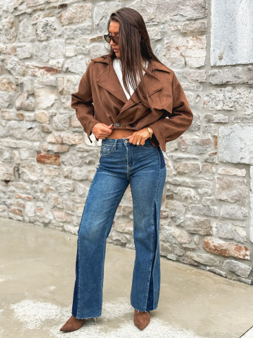 Veste en suédine Tylia - Marron