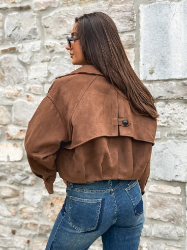 Veste en suédine Tylia - Marron