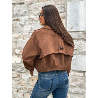 Veste en suédine Tylia - Marron