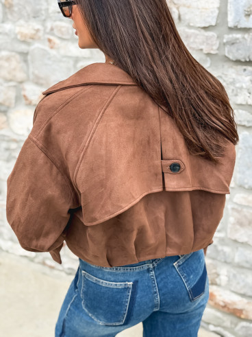 Veste en suédine Tylia - Marron