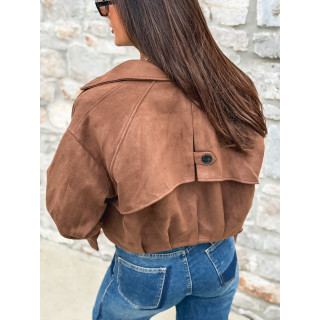 Veste en suédine Tylia - Marron