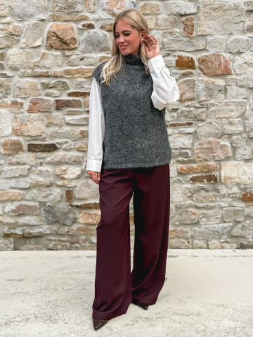 Pull sans manches Silia - Gris foncé