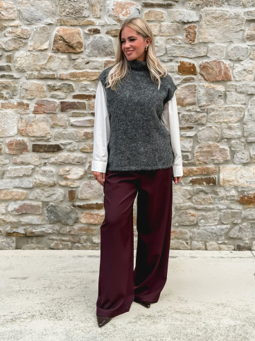 Pull sans manches Silia - Gris foncé