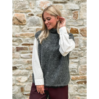 Pull sans manches Silia - Gris foncé