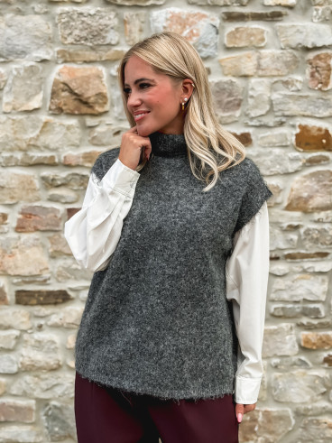 Pull sans manches Silia - Gris foncé