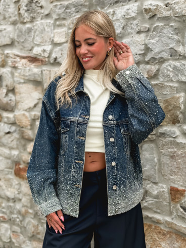 Veste à strass Danaé - Bleu