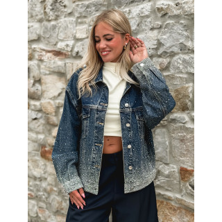 Veste à strass Danaé - Bleu