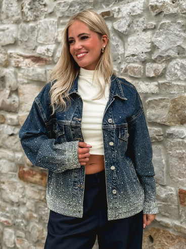 Veste à strass Danaé - Bleu