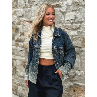 Veste à strass Danaé - Bleu