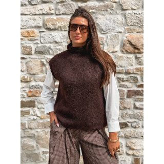 Pull sans manches Silia - Chocolat