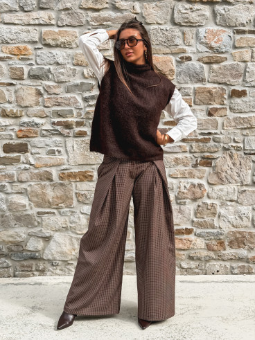 Pull sans manches Silia - Chocolat Pull sans manches Silia - Chocolat