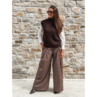 Pull sans manches Silia - Chocolat