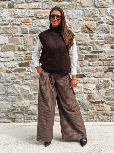 Pull sans manches Silia - Chocolat Pull sans manches Silia - Chocolat