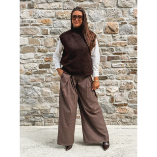 Pull sans manches Silia - Chocolat