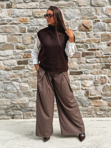 Pull sans manches Silia - Chocolat Pull sans manches Silia - Chocolat