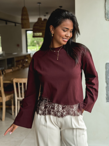Blouse Lucy - Bordeaux
