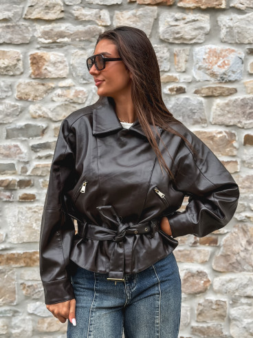 Perfecto simili cuir Aliane - Chocolat