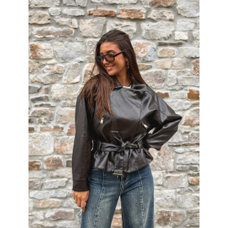 Perfecto simili cuir Aliane - Chocolat