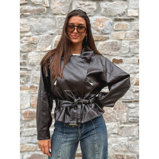 Perfecto simili cuir Aliane - Chocolat