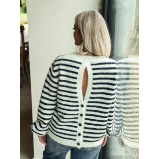 Pull ligné Louella - Ecru/Bleu marine