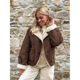 Veste réversible Orlando - Chocolat/Ecru