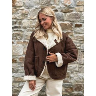 Veste réversible Orlando - Chocolat/Ecru