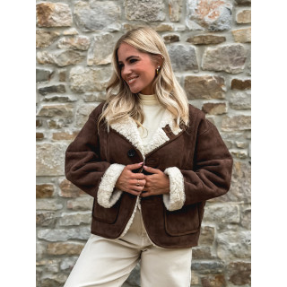 Veste réversible Orlando - Chocolat/Ecru