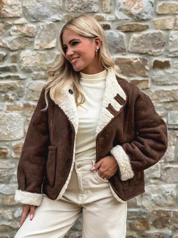 Veste réversible Orlando - Chocolat/Ecru