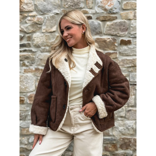 Veste réversible Orlando - Chocolat/Ecru