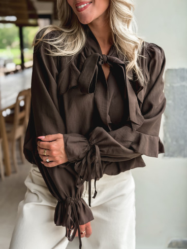 Blouse Lia - Chocolat