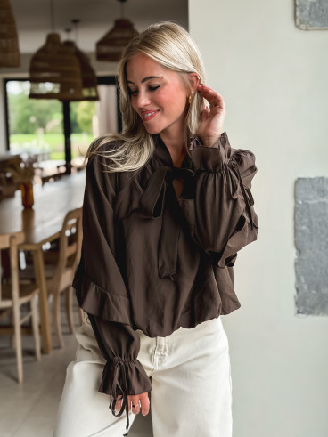 Blouse Lia - Chocolat