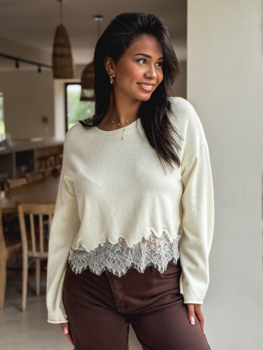 Pull Milanya - Crème Pull Milanya - Crème