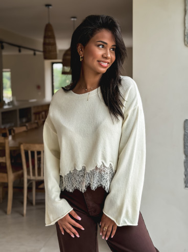 Pull Milanya - Crème