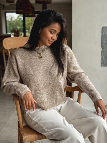 Pull Véllana - Beige sable Pull Véllana - Beige sable