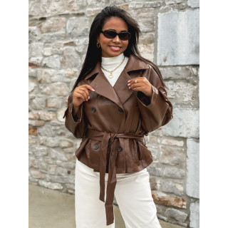 Veste en simili cuir Keren - Camel