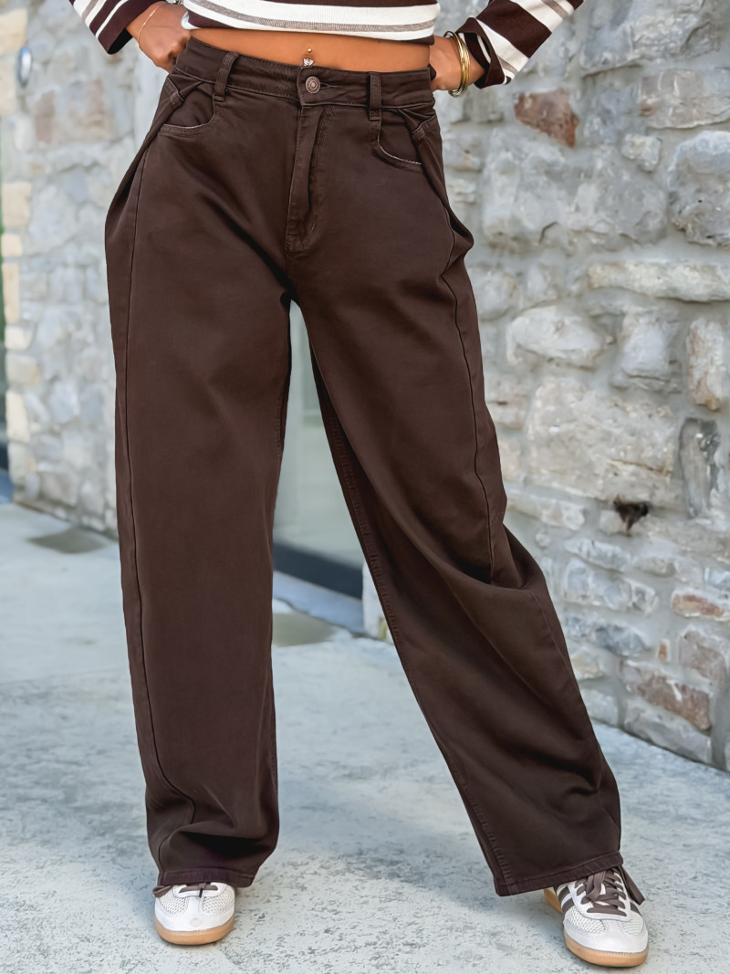 Jeans Jennah - Chocolat Jeans Jennah - Chocolat