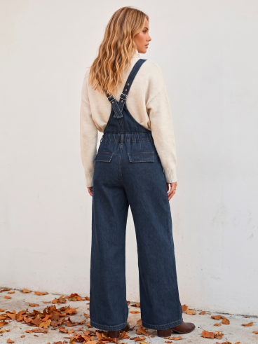 Salopette en jeans Analia - Bleu
