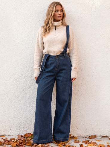 Salopette en jeans Analia - Bleu