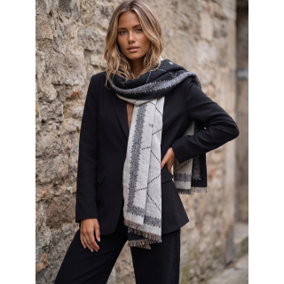 Echarpe à motifs Jannie - Noir