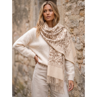 Echarpe à motifs Alzina - Beige