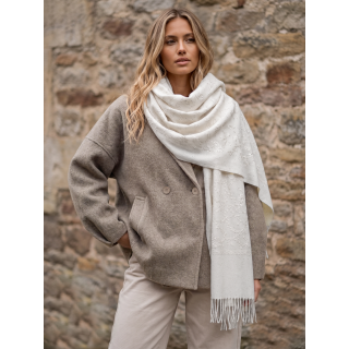 Echarpe à motifs Alzina - Blanc