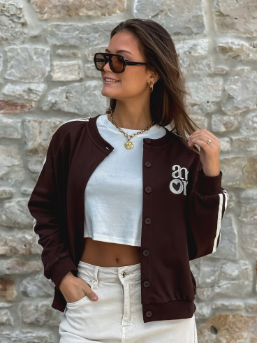 Gilet Hérisia - Chocolat/Blanc