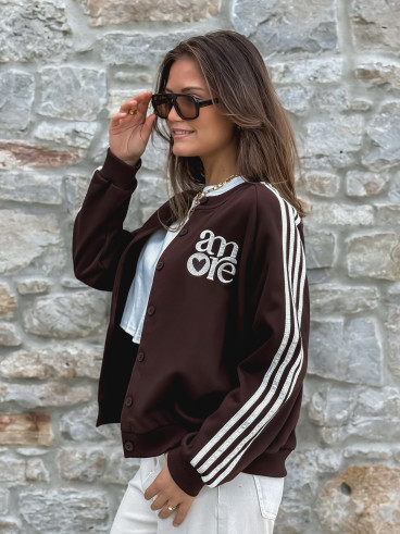 Gilet Hérisia - Chocolat/Blanc