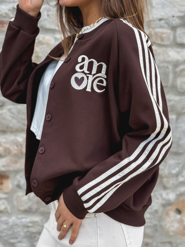 Gilet Hérisia - Chocolat/Blanc